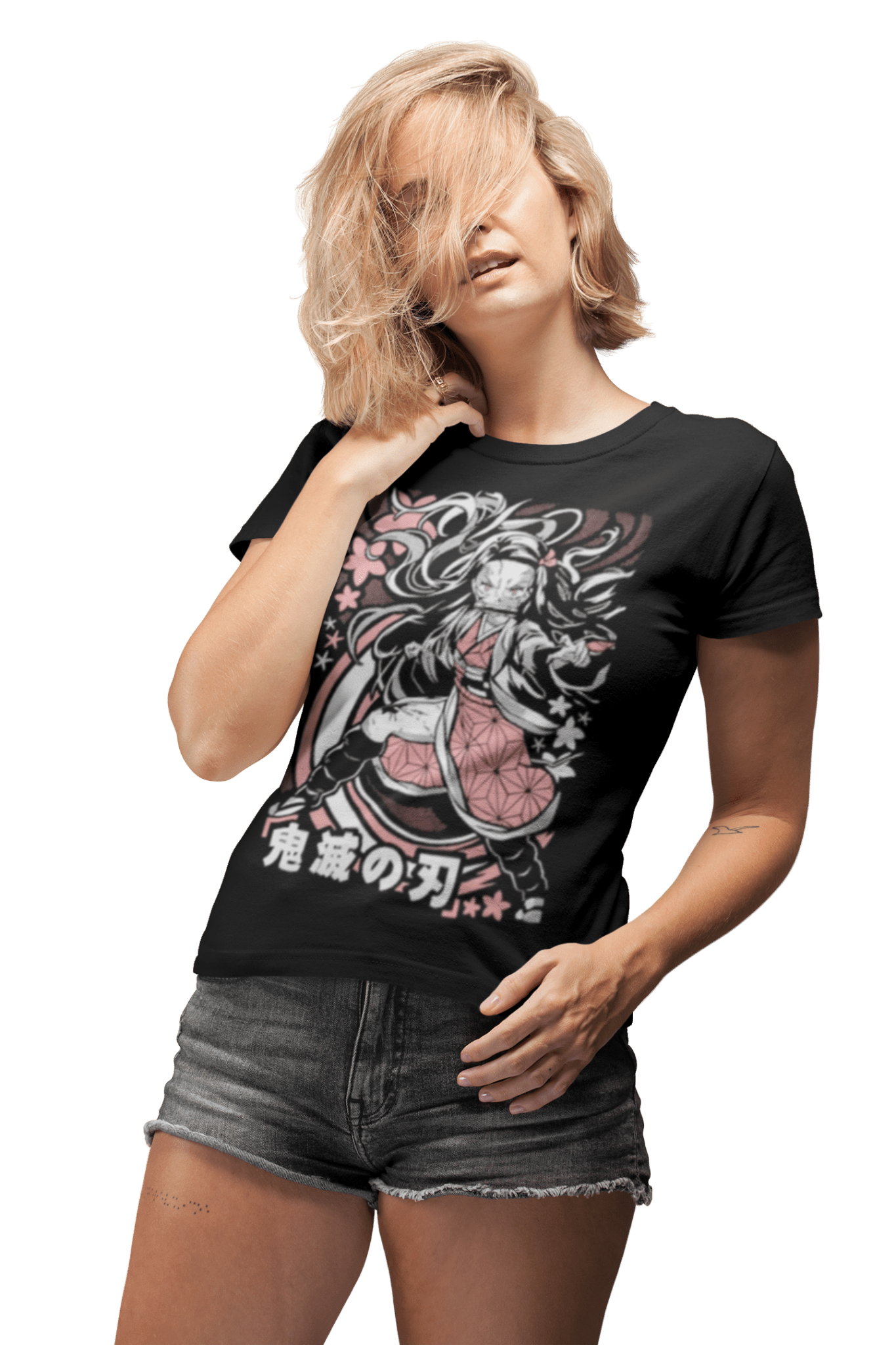Polera Nezuko Kamado Rosa Kimetsu No Yaiba - amplitudmodulada