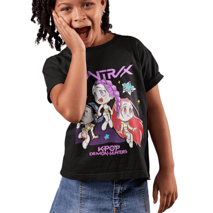 Polera baby Huntrix Y Saja Boys guerreras K - pop - amplitudmodulada