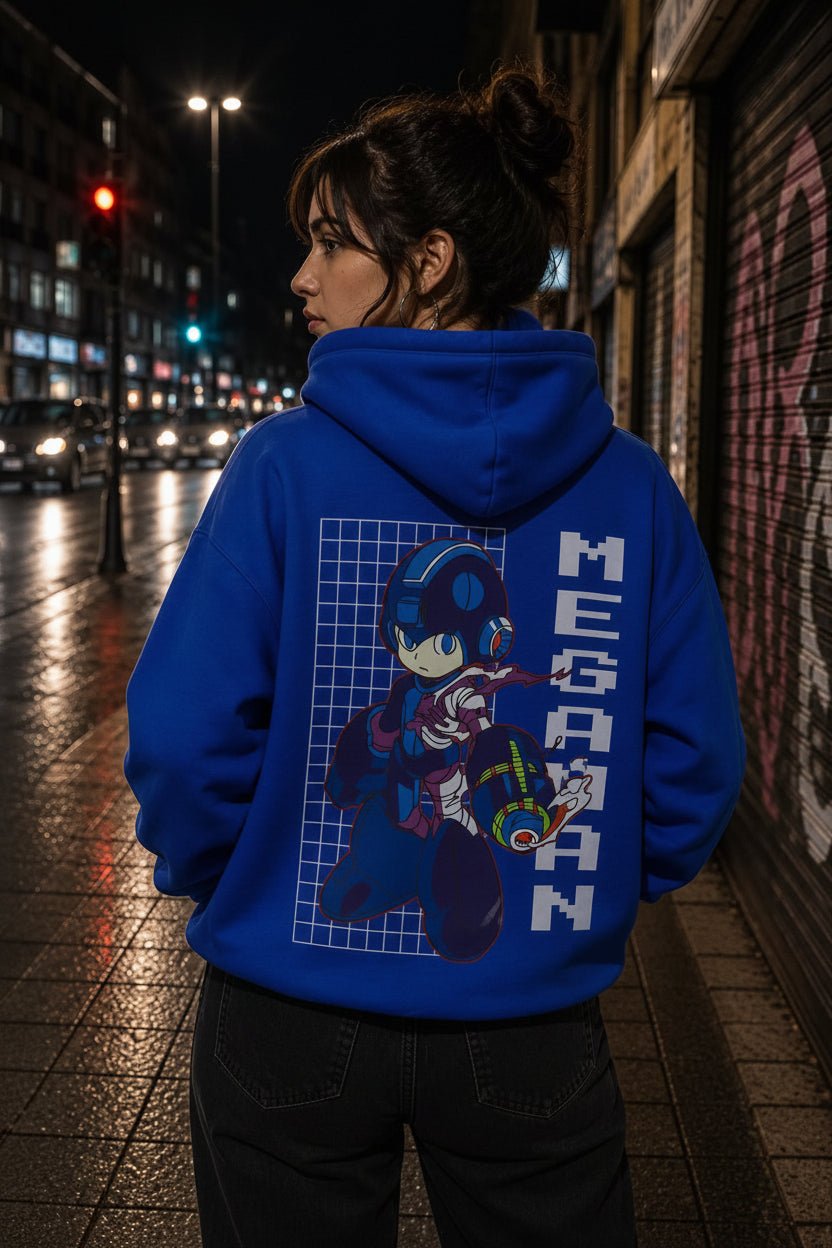Poleron Megaman con capucha - amplitudmodulada