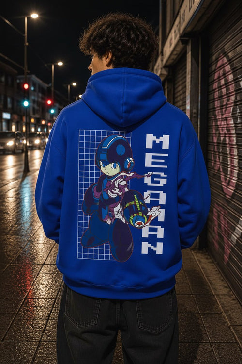 Poleron Megaman con capucha - amplitudmodulada