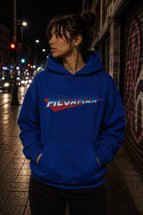 Poleron Megaman con capucha - amplitudmodulada