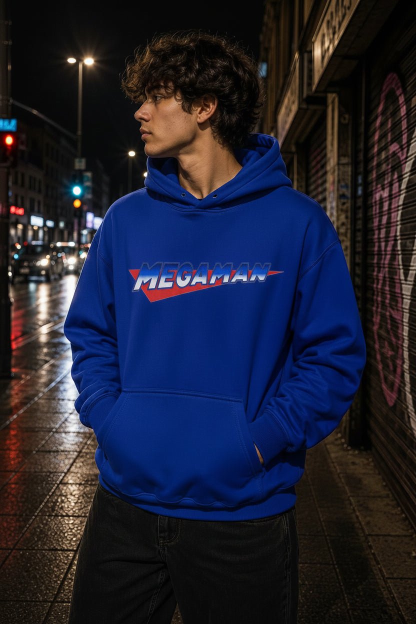 Poleron Megaman con capucha - amplitudmodulada