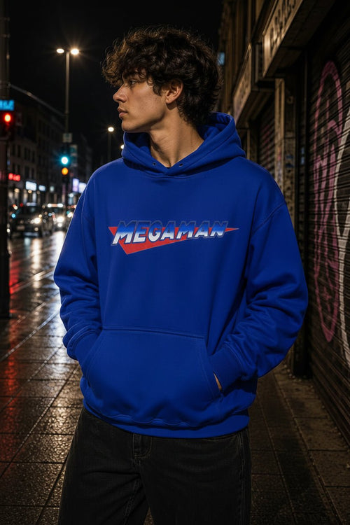 Poleron Megaman con capucha - amplitudmodulada