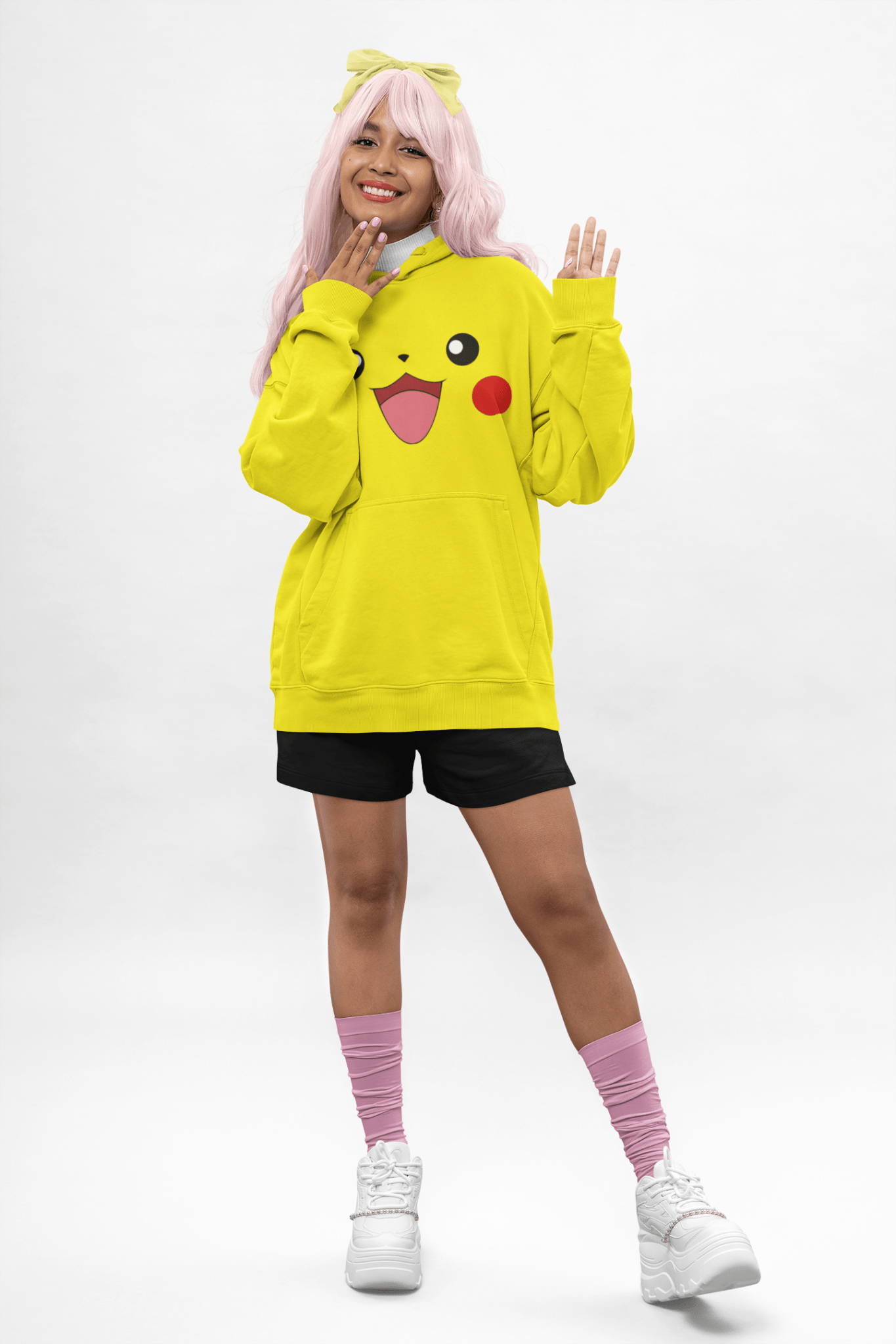 Poleron Pikachu Carita Adulto - amplitudmodulada