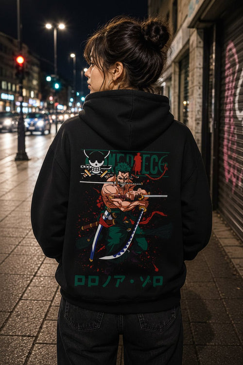 Poleron Roronoa Zoro con capucha - amplitudmodulada