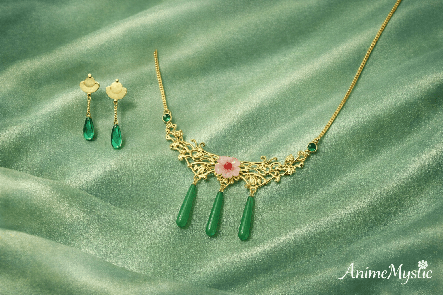 Set de Maomao La Boticaria collar + Aros - amplitudmodulada