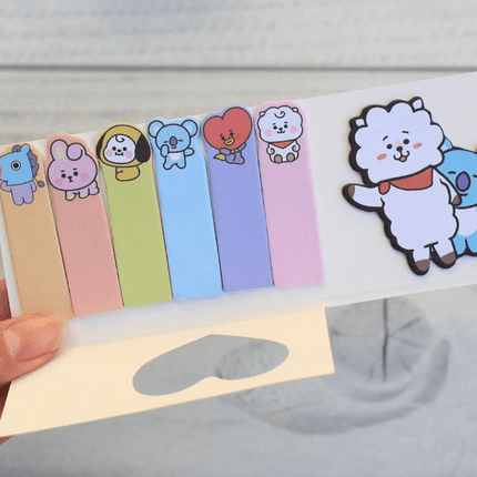 set de post - it coleccione BT21 - amplitudmodulada