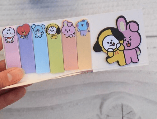 set de post - it coleccione BT21 - amplitudmodulada