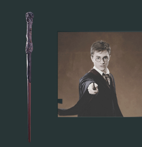 Varita de Harry Potter 42 cm + ticket de plataforma 9 3/4 y guia de hechizos - amplitudmodulada