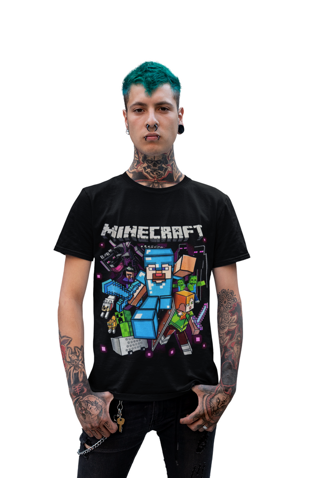 Polera Minecraft Steve
