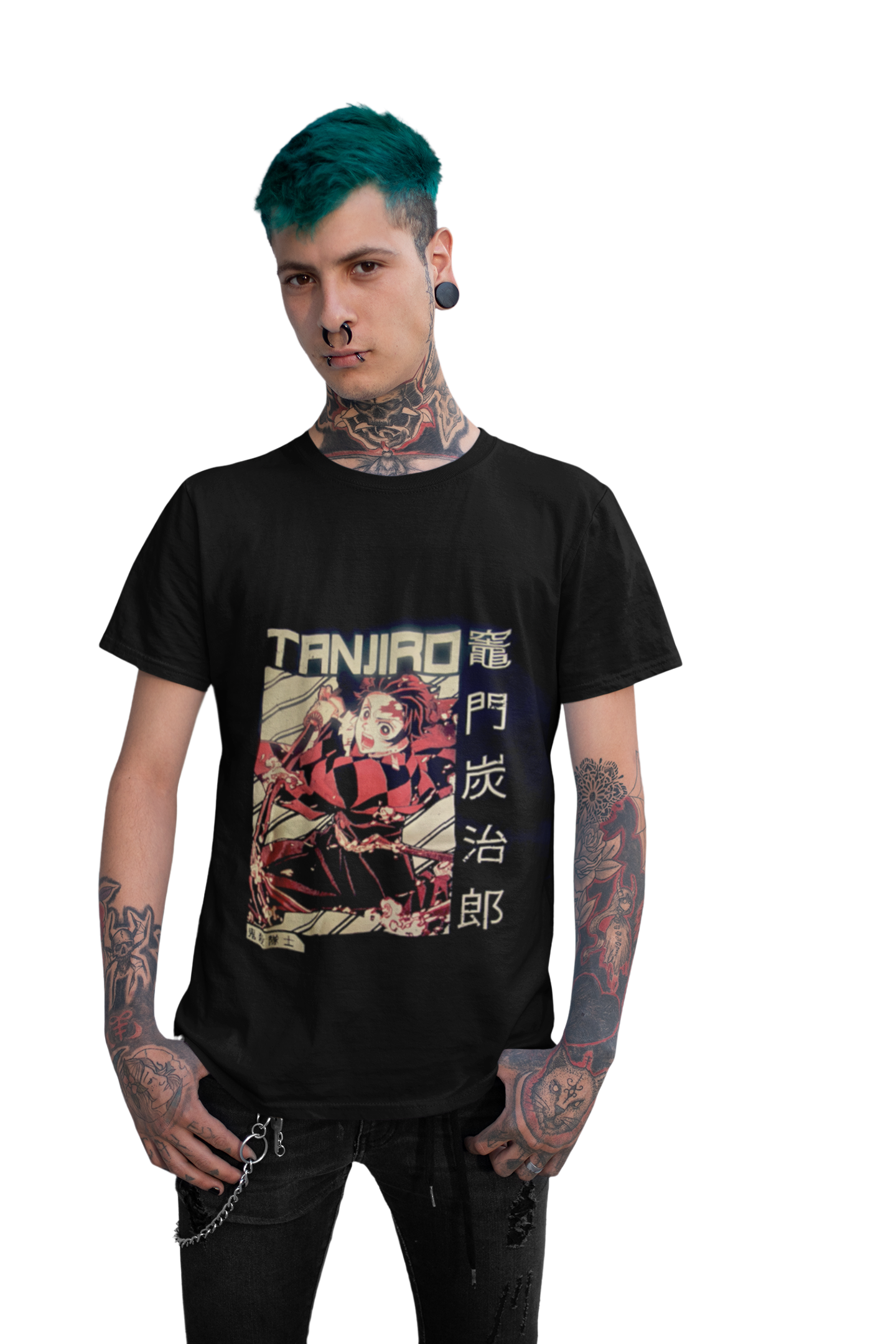 Polera Tanjiro Kamado cafe kimetsu no yaiba - amplitudmodulada