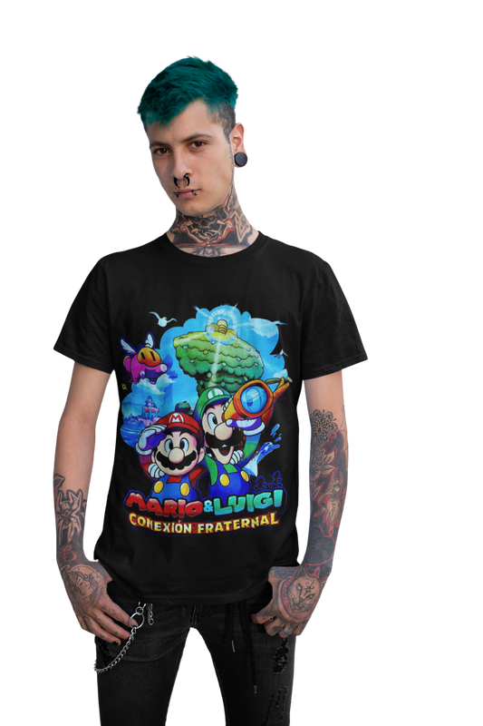 Polera Mario Luigi conexion fraternal