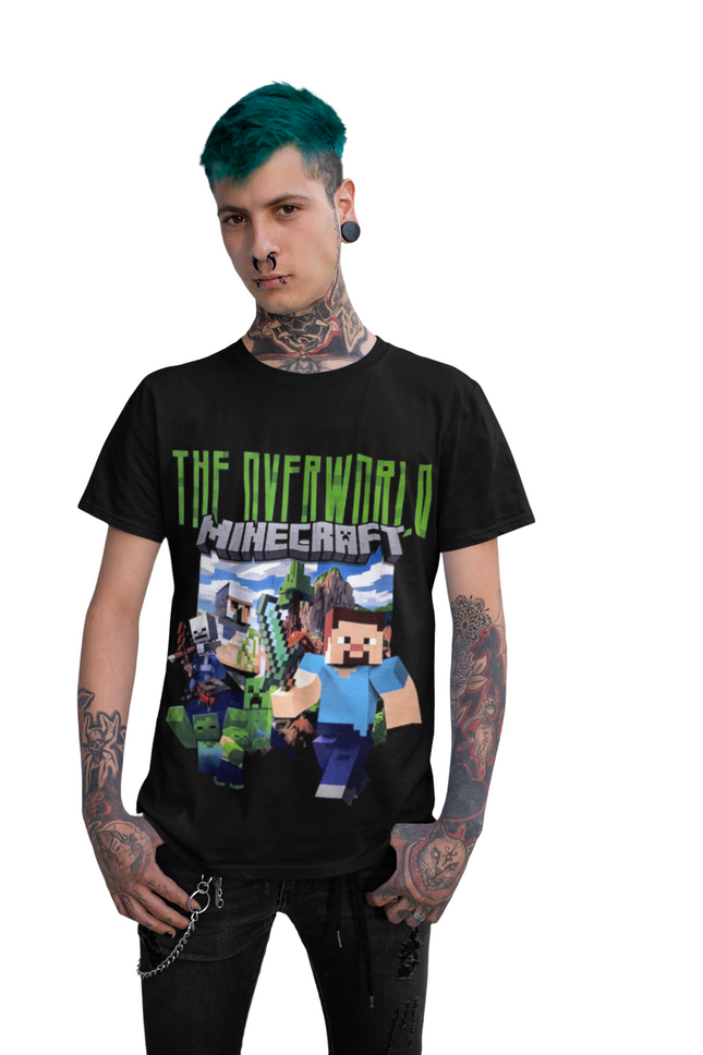 Polera Minecraft El Overworld (Mundo Superior)
