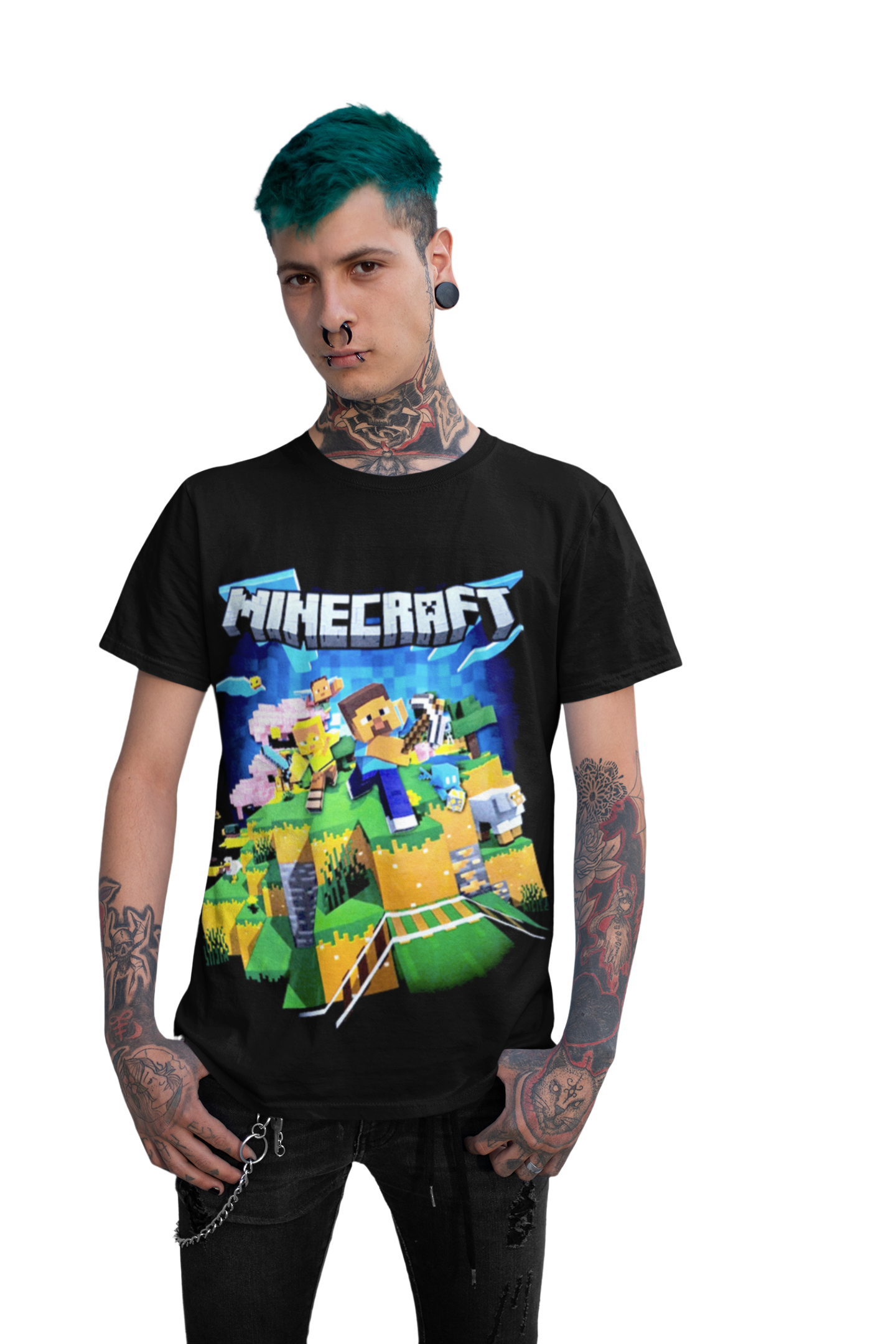 Polera Minecraft 7 pelicula