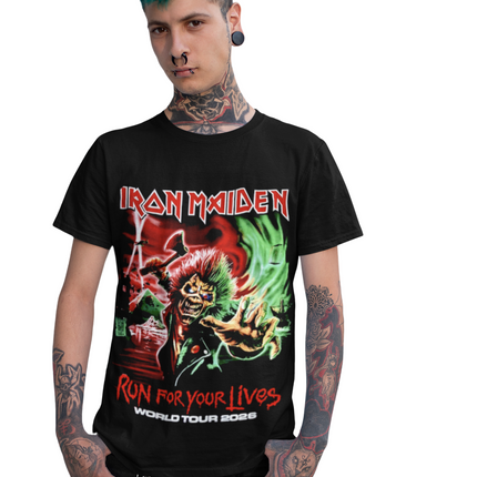 Polera Iron Maiden Run For Your Lives