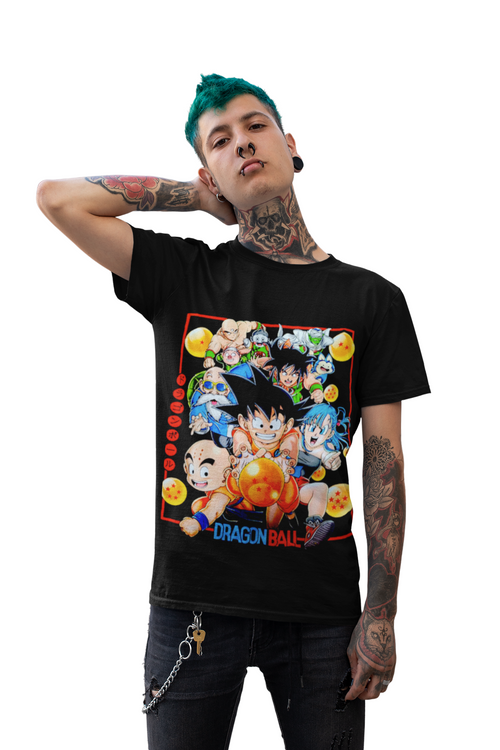 Camiseta Dragon Ball Personajes -Adultos