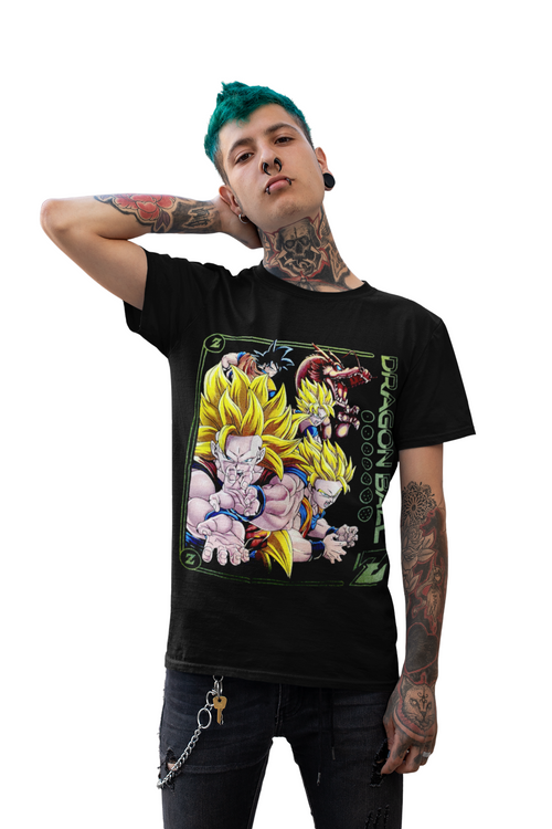 Polera Dragon Ball Goku evolucion