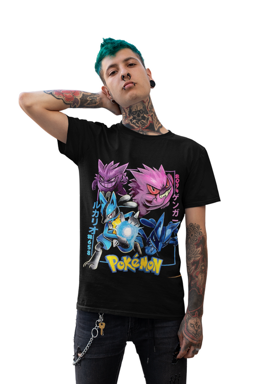 Polera Pokemon Gengar & Greninja -Adultos