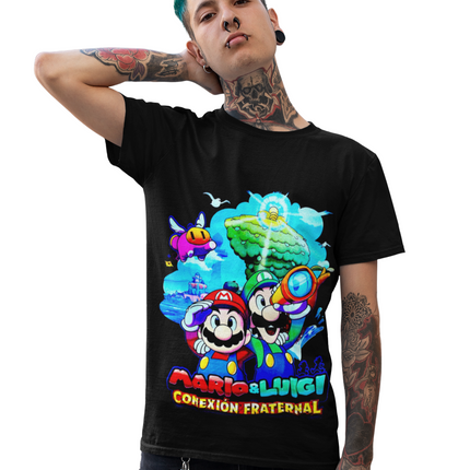 Polera Mario Luigi Brothership -Adultos