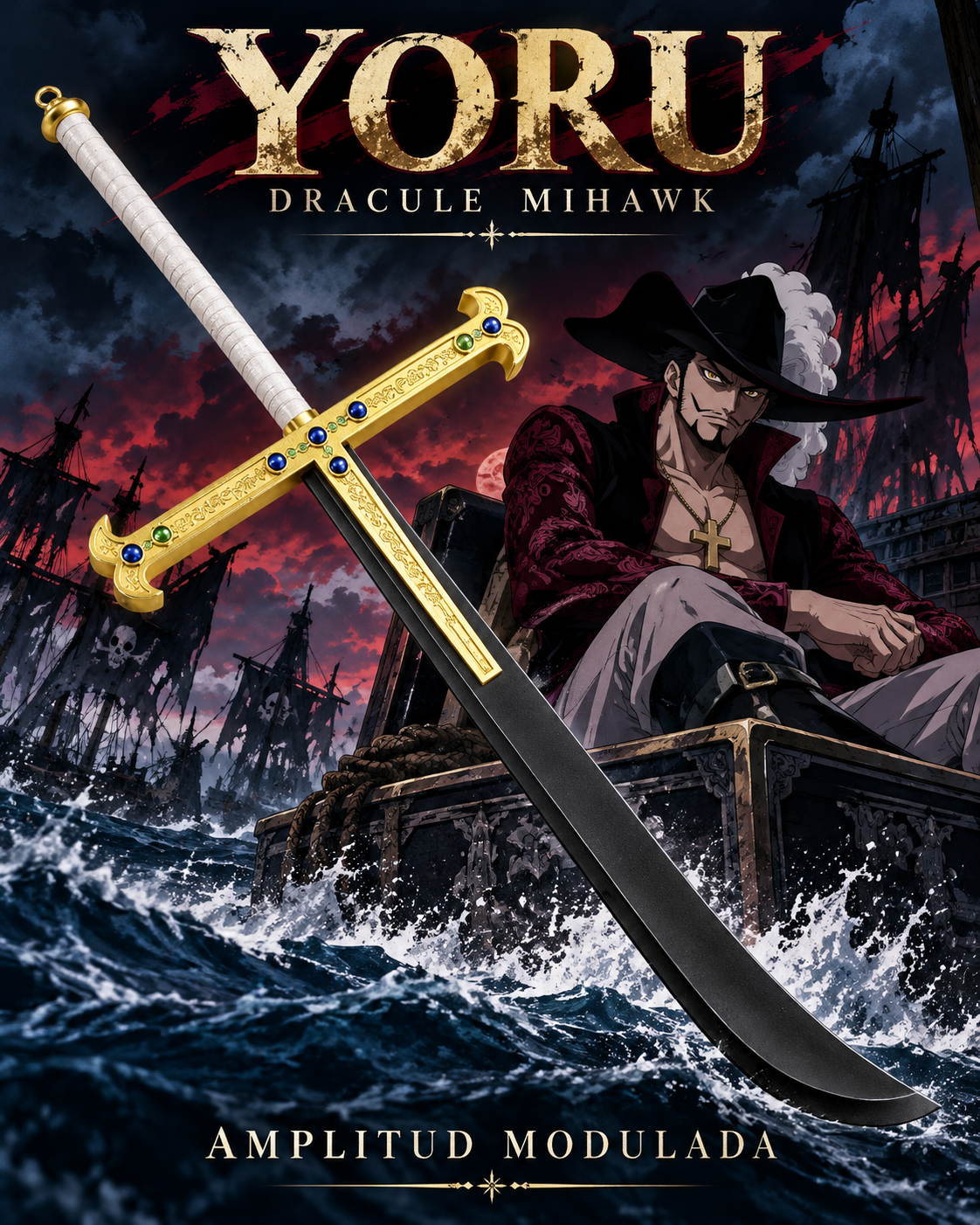 Espada Yoru de Dracule Mihawk 120 cm – One Piece