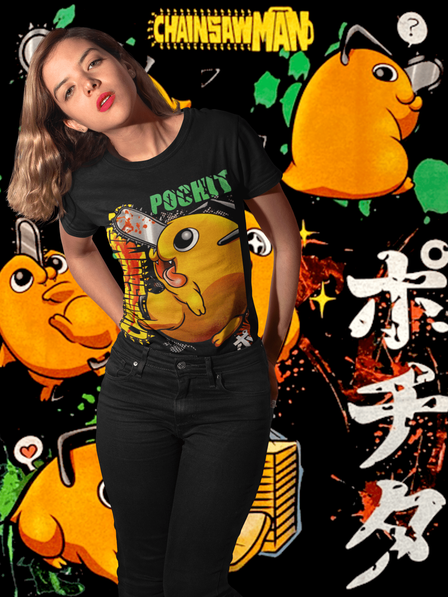 Polera de Pochita chainsaw man - amplitudmodulada