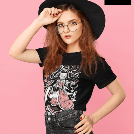 Polera Nezuko Kamado Rosa Kimetsu No Yaiba - amplitudmodulada