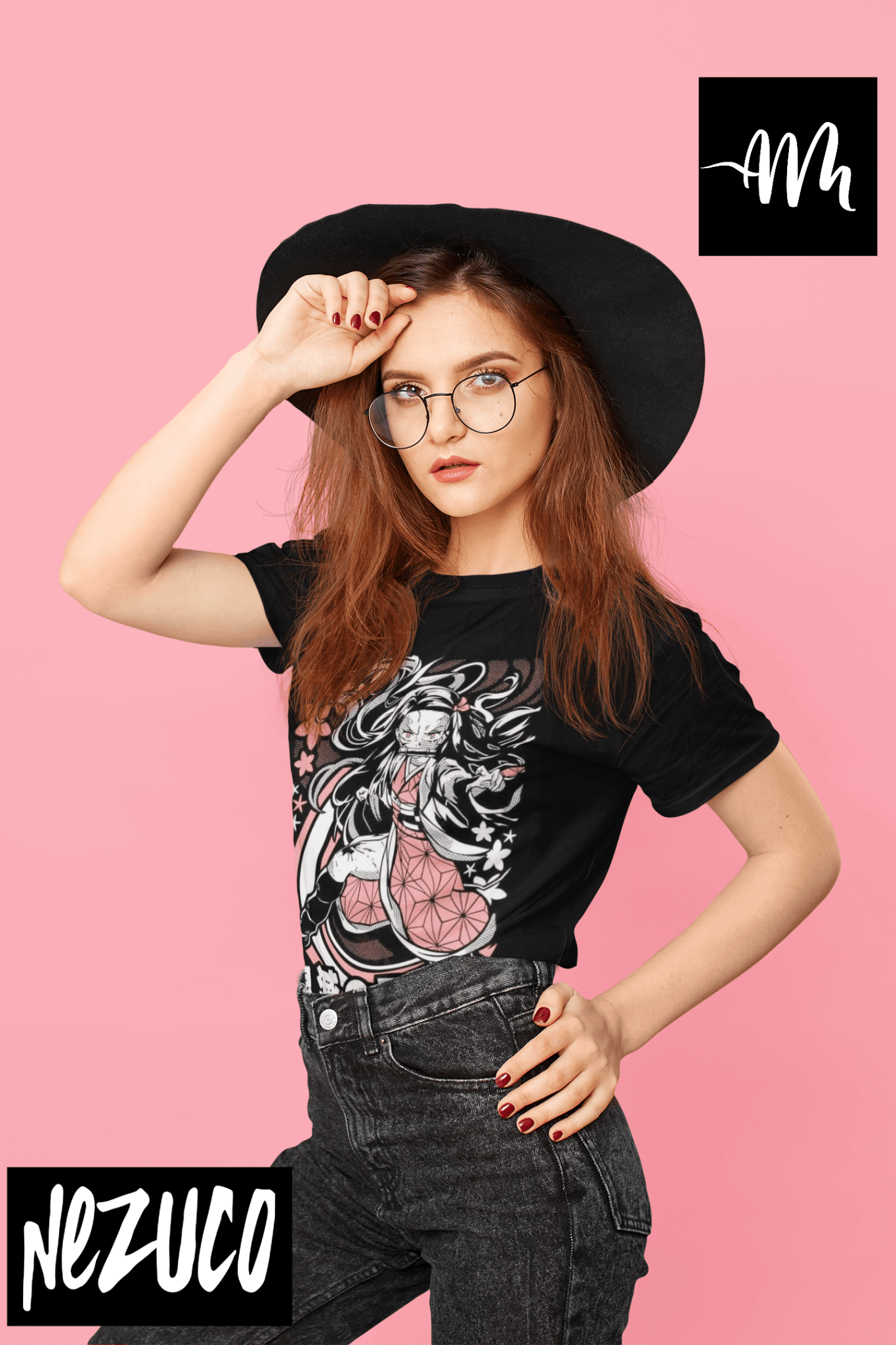 Polera Nezuko Kamado Rosa Kimetsu No Yaiba - amplitudmodulada